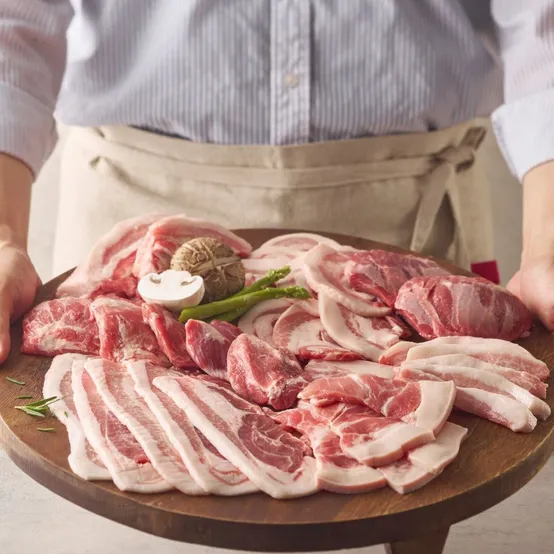 삶은 돼지 머리 슬라이스 1kg