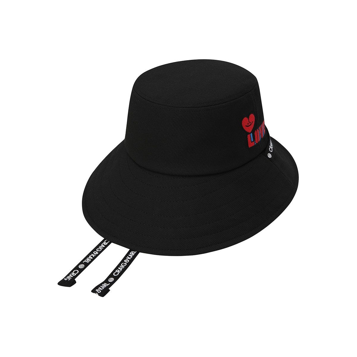 [롯데백화점] 크랙앤칼 러브자수 언발란스 버킷햇 C263LCP656 BLACK