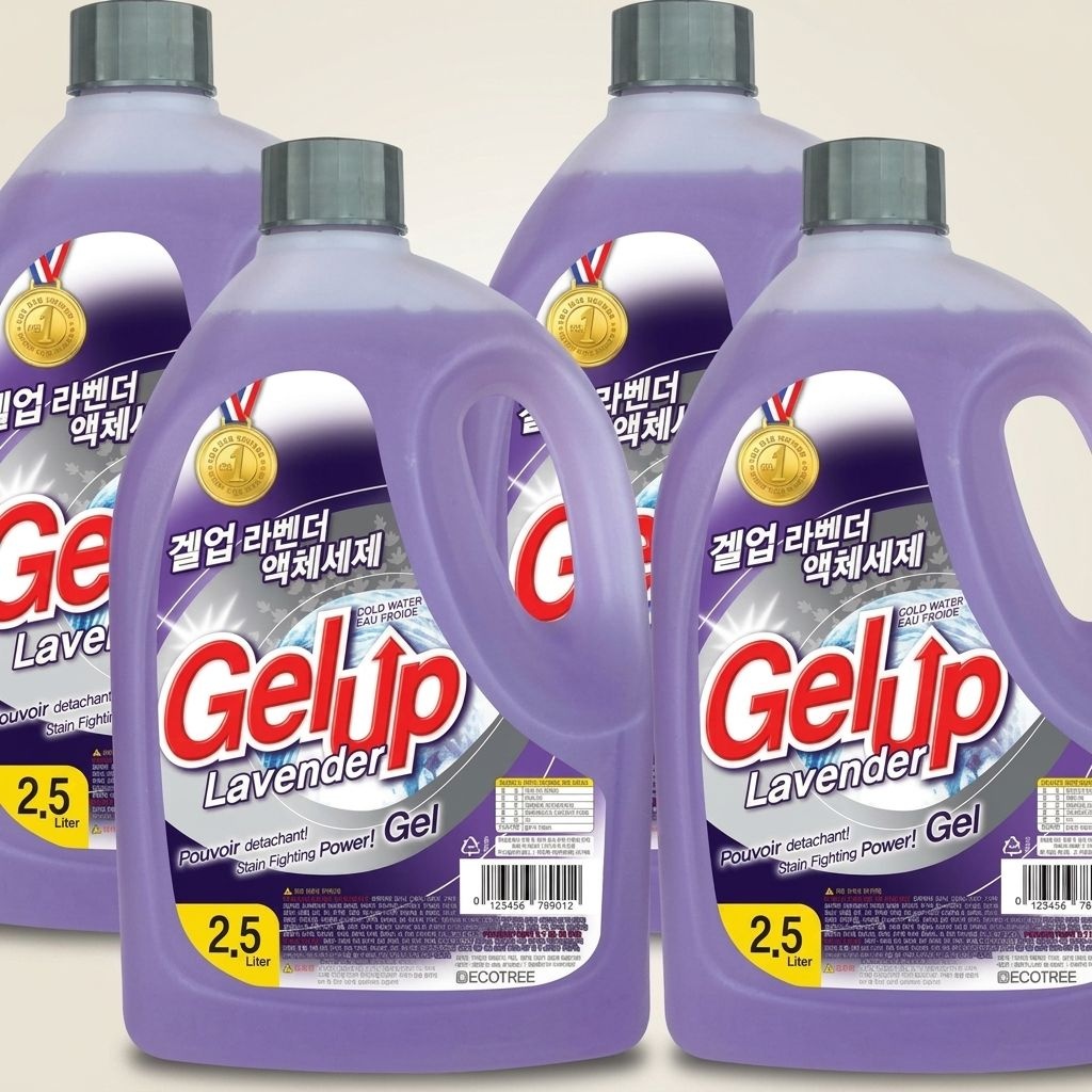 겔업 대용량 세탁용 액체세제 라벤더 2.5L 4개