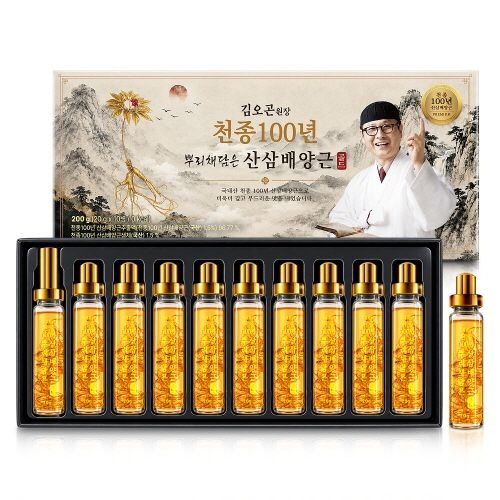 [김오곤원장] 천종100년 뿌리채담은 산삼배양근 골드 (20ml*10병) / 예약출고 선택 가능 (일반 출고)