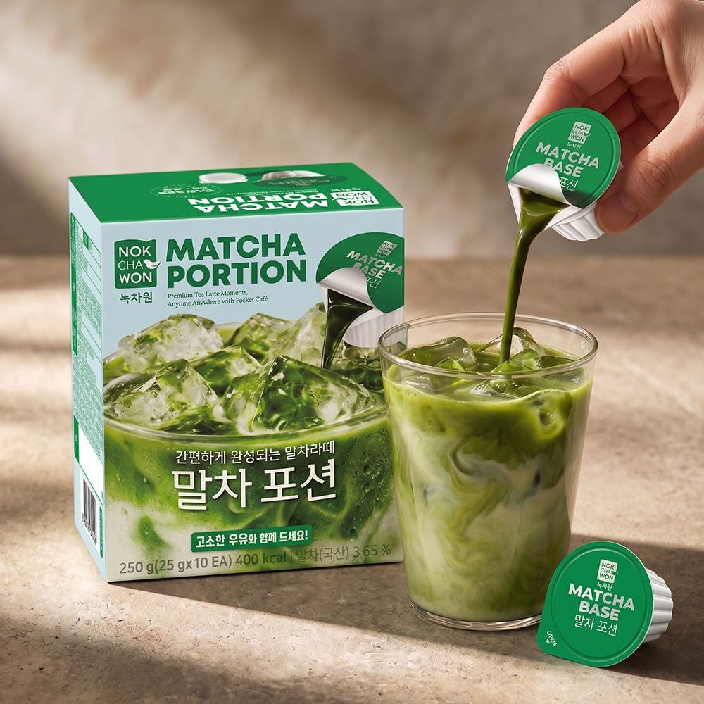 [오늘출발] 녹차원 말차포션 10입 말차라떼 마차라떼 녹차라떼