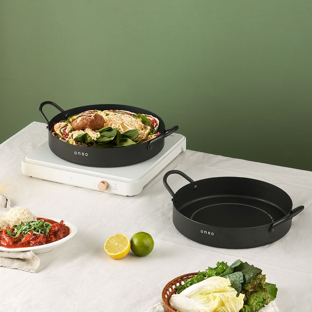 PN풍년 PN풍년 닭갈비팬 원형 전골팬 인덕션 겸용 경질구이 온소 가뜬한 볶음팬 IH+스테인리스 스패츌러