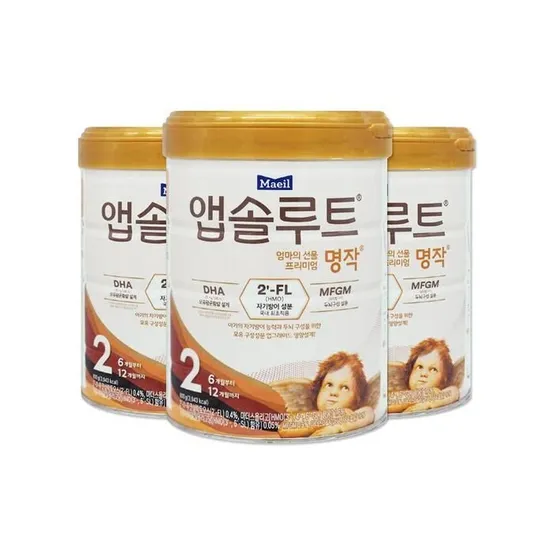 매일유업 앱솔루트 명작 2FL 2단계 800g 3개/mjc