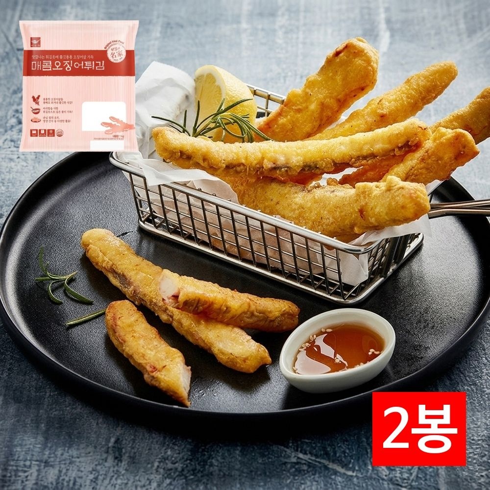 사옹원 매콤 오징어튀김 1kg X 2봉