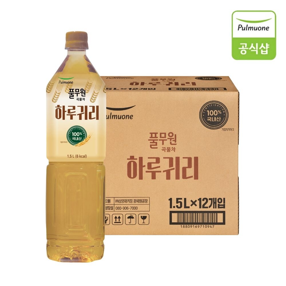 풀무원샘물 풀무원 곡물차 하루귀리 1.5Lx6개 외 3종 무라벨 생수 샘물