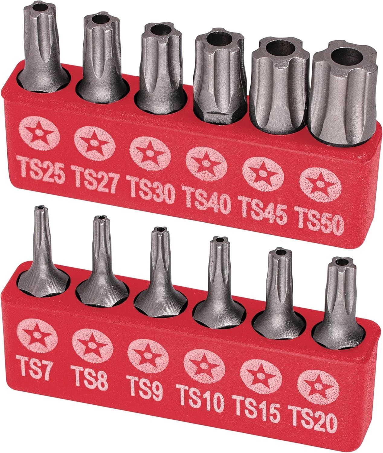 Ram-Pro 15Pc Torx Star 6 포인트, 변조 방지, 드라이버 비트 세트 - T5, 6,7,8,9,10,15,20,25,27,30,35,40,45,50 – 다기능 손상/전단