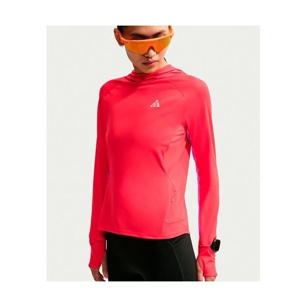 제조사: Nike. Inc / 수입처 : 나이키코리아(유) 나이키 [나이키] IO9756-696  후드티 티 ACG UV 차단 후드 트레일 러닝 미드 레이어 탑 W - 라이트 크림슨 데저트 핑크 서밋 화