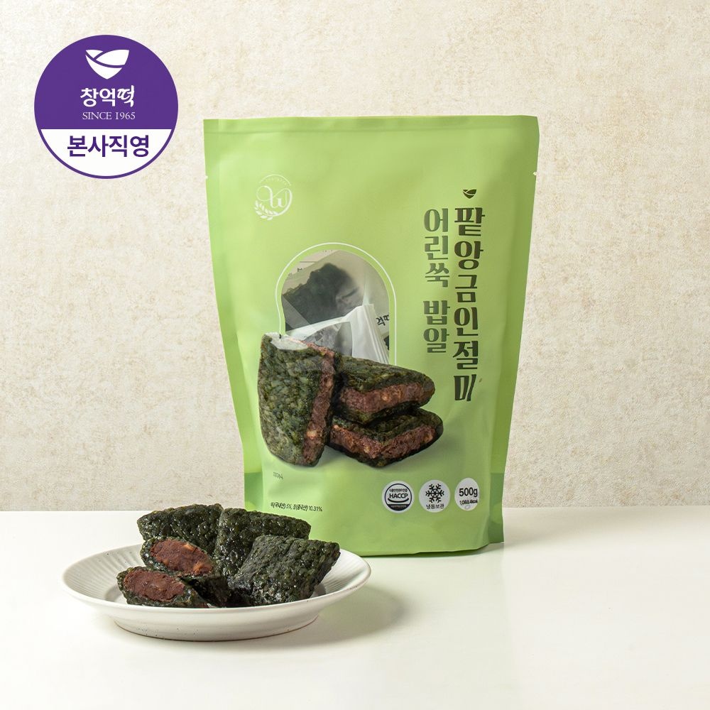 창억떡 창억떡 어린쑥 밥알 팥앙금 인절미 쑥떡 500g