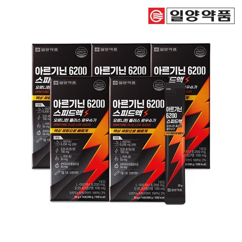 일양약품 L아르기닌 6200 액상 오르니틴 아르지닌 20gX14포X5박스