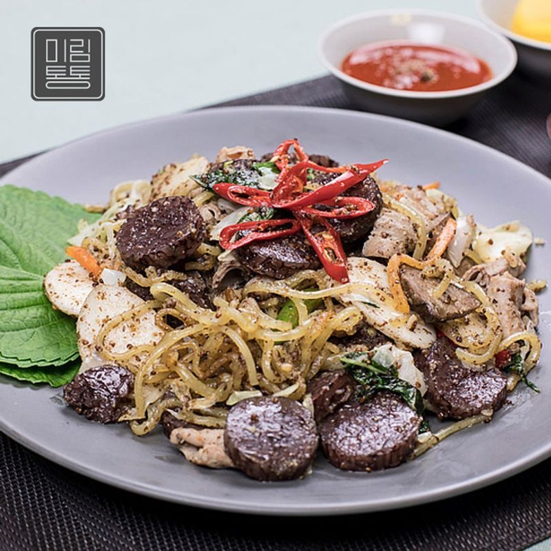 청춘농장 미림통통 신림동 백순대 볶음 2인분 순대+곱창+간