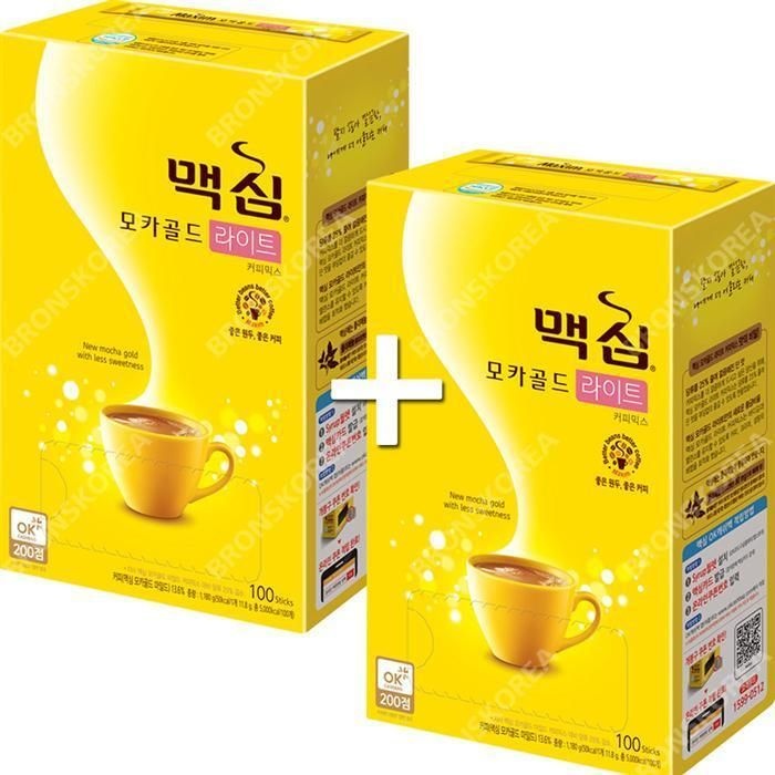 [패션플러스][맥심]동서 맥심 모카골드 라이트 커피믹스 200T 일회용 스틱형 (14541548)