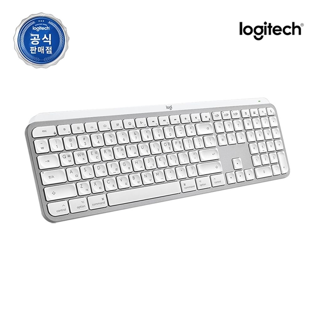[수신기 미포함] 로지텍코리아 MX Keys S for Mac 무선 키보드 페일그레이, 팬터그래프