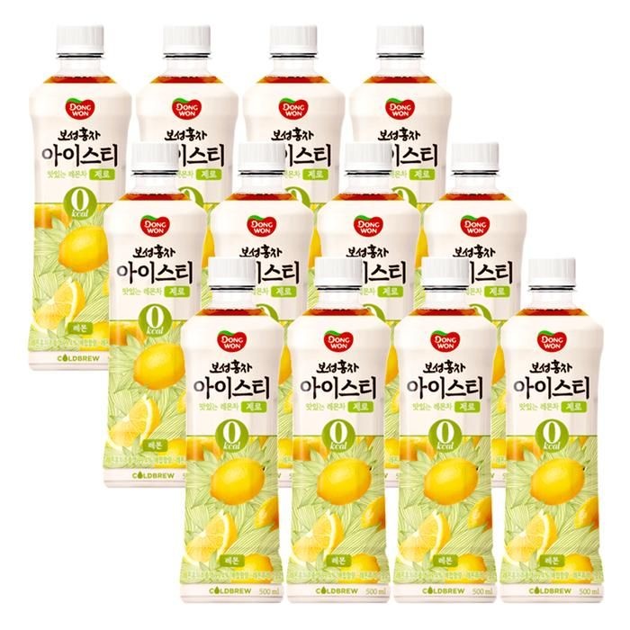 [동원] [Ha][H]동원 보성홍차 아이스티 레몬차 제로 500ml 12입