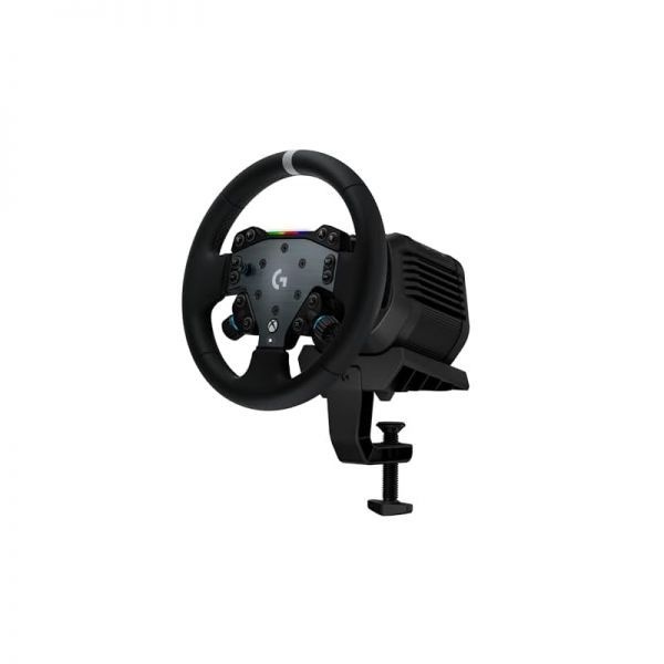 Logitech G [해외] Logitech 로지텍 G RS50 시스템 3피스 Sim 레이싱 스티어링 휠 설정 8Nm 직접 구동 베이스 13개 버튼 RS 허브 11인치 라운
