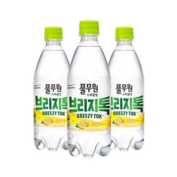 [풀무원샘물]브리지톡 제로칼로리 스파클링 탄산음료 500ml X 40병(레몬)