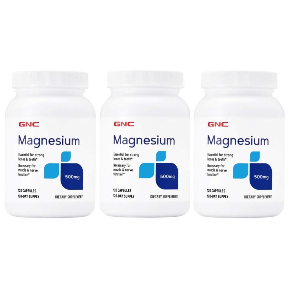 [해외] GNC 마그네슘 Magnesium 500mg 120정 3개