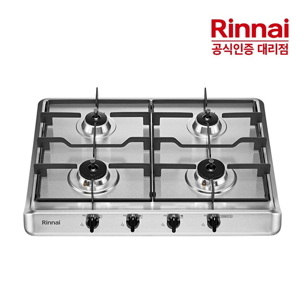 린나이 (현대Hmall) [전국설치] 린나이 4구 빌트인 가스레인지 RBR-S4000 HY