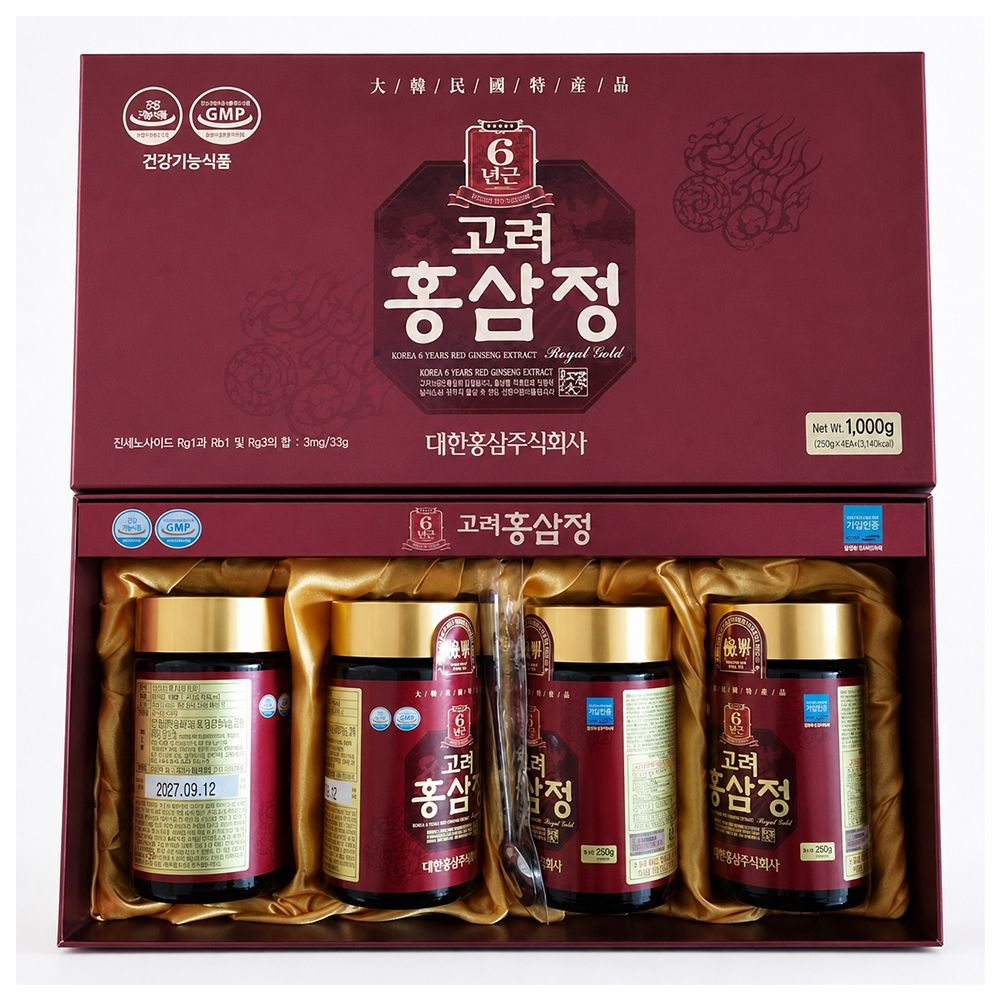 고려 6년근 홍삼정 로얄골드 250g 4병 홍삼 홍삼액