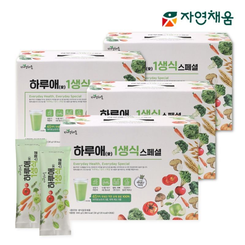 자연채움 하루애 1생식 스페셜 30g*28포*4박스(16주분)