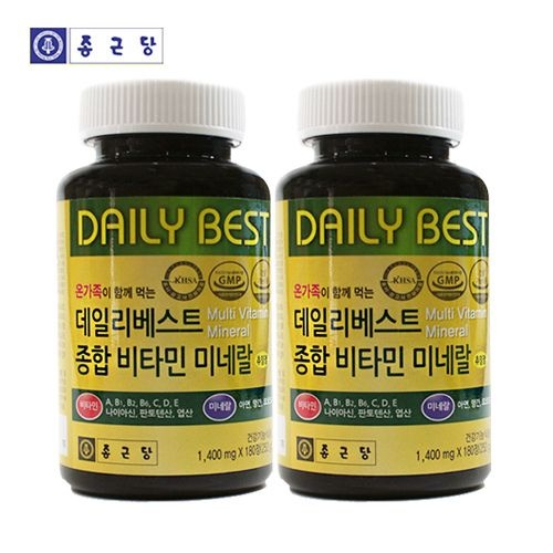 종근당 (현대Hmall) 종근당 종합비타민미네랄 1400mgx180정x2개 12개월분