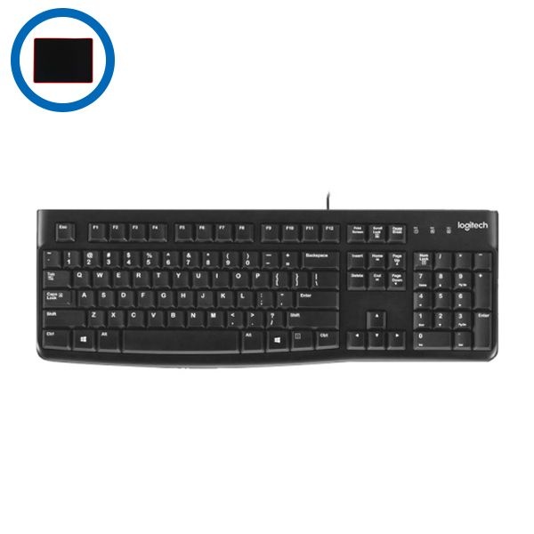 패드증정 로지텍 K120 USB 유선 키보드 한글각인 키스킨포함