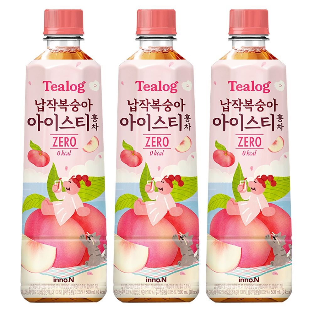 (현대Hmall) 티로그 납작복숭아 아이스티 홍차 제로칼로리 500ml X 20개 / 음료수 음료