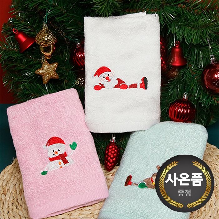 (현대Hmall) 송월타올 크리스마스 점프 130g 1매 세면타올 기념수건 답례품