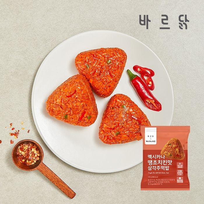 (주)태림에프웰 바르닭 (현대Hmall) [바르닭X멕시카나] 삼각주먹밥 땡초치킨