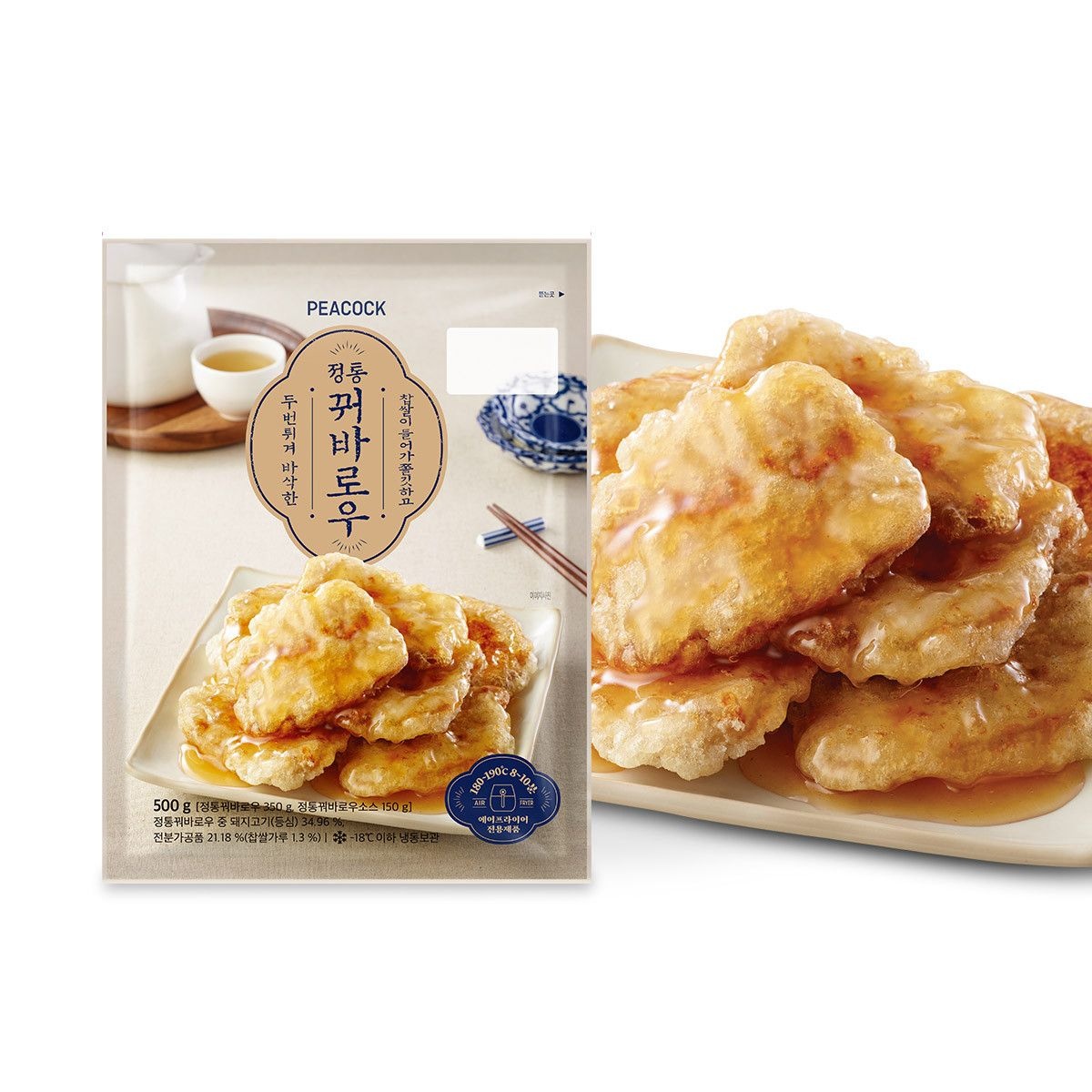 [롯데백화점] 신세계푸드 피코크 정통 꿔바로우 500g X 2팩 (소스포함)