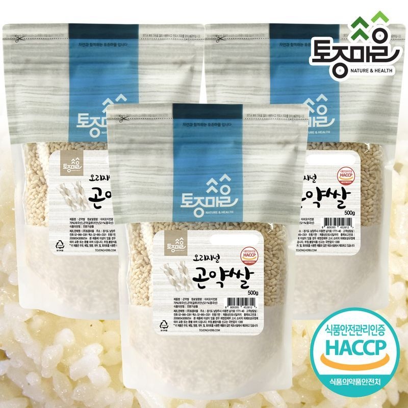 토종마을 HACCP인증 오리지널 곤약쌀 500g X 3개