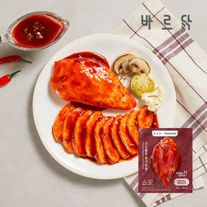 (주)태림에프웰 바르닭 (현대Hmall) [바르닭X멕시카나] 소스품은 닭가슴살 땡초치킨
