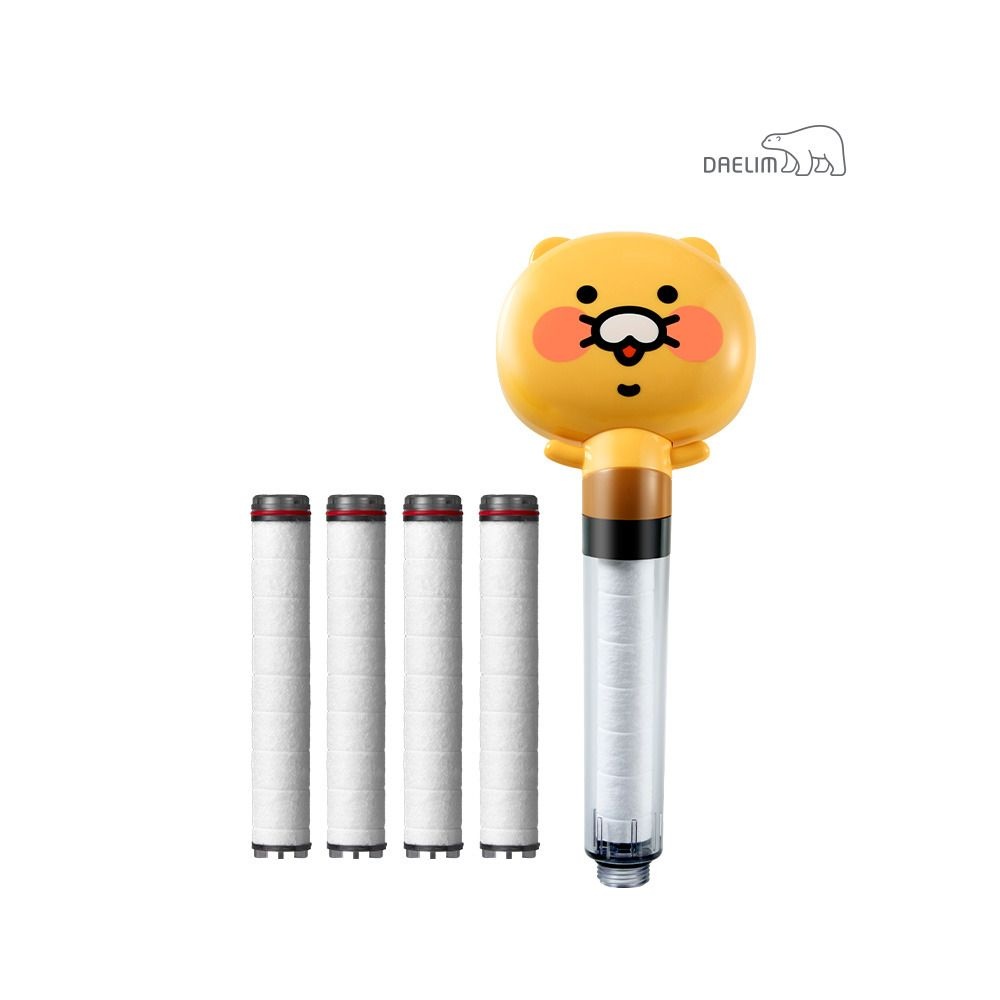 (현대Hmall) 대림바스 깔따구 유충제거 디클린 카카오 샤워기(춘식이)+리필필터(4개입)SET