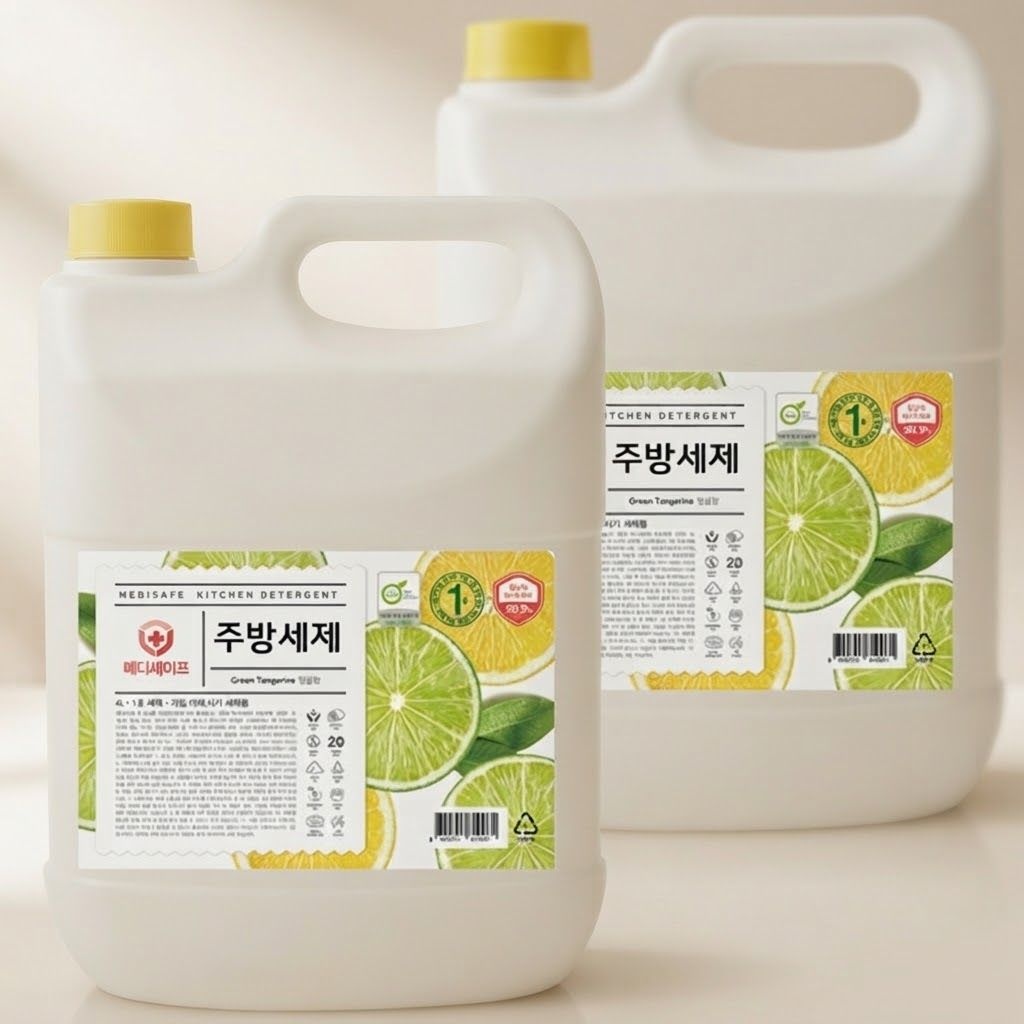 메디세이프 청귤향 주방세제 4L 2개