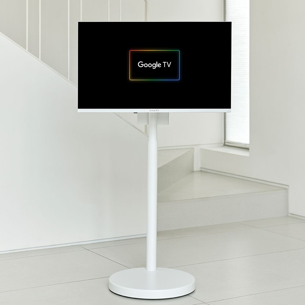와이드무빙뷰 무선 삼탠바이미 V3-Air 셋트 32인치 FHD QLED 화이트에디션 중소바이미 스마트 이동식 TV (유선가능) (무선 32FQ+삼탠V3Air+배터리)