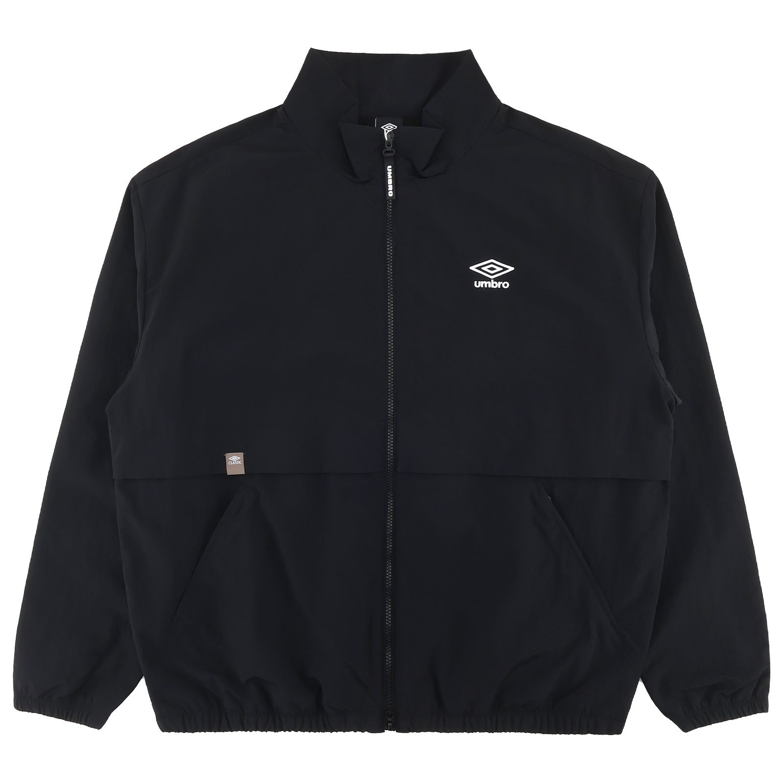 엄브로 클래식 스탠넥 웜업 바람막이 자켓 UR321CJK93BLK