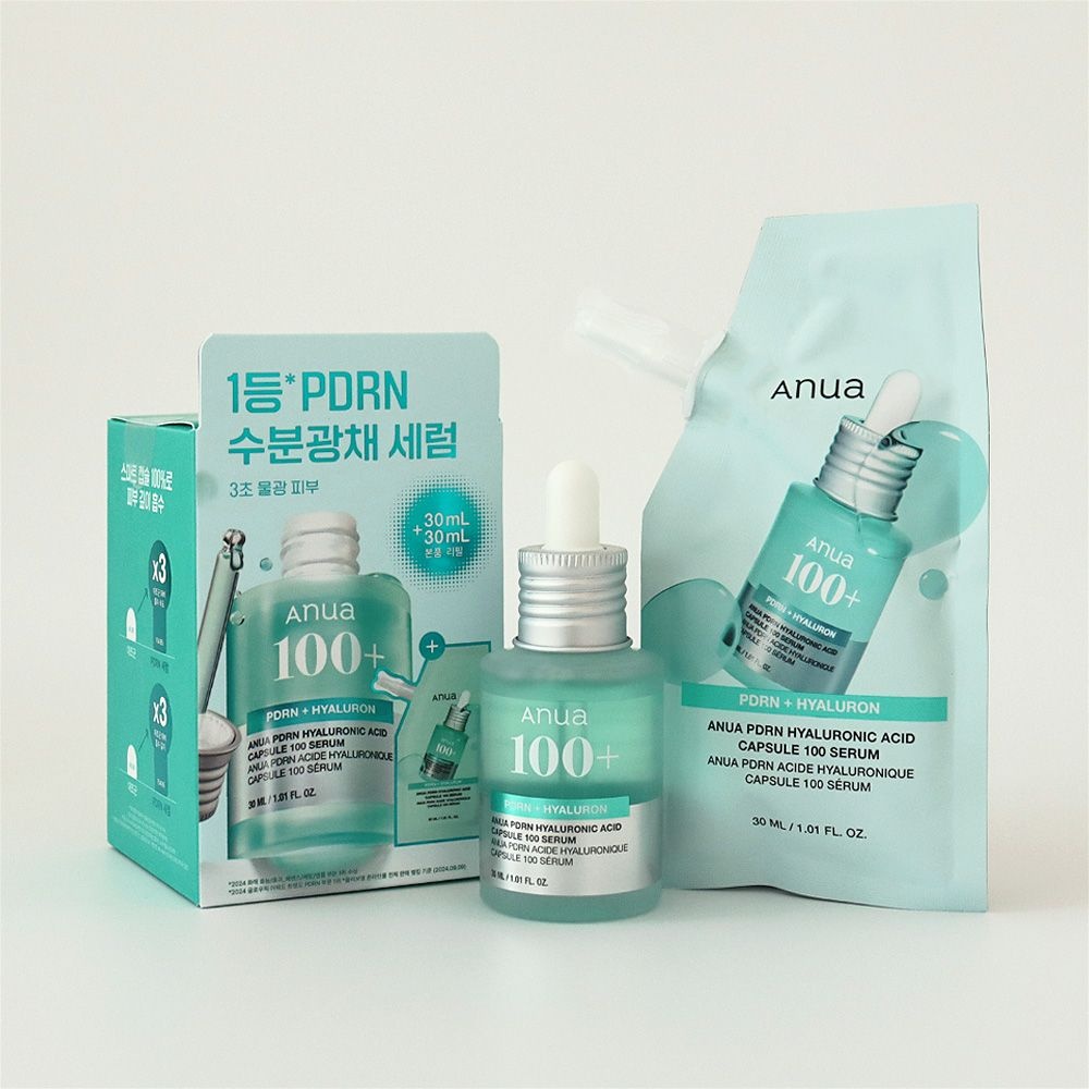 [오늘출발] 아누아 피디알엔 히알루론산 캡슐 100 세럼 60ml 기획 (본품30ml+리필30ml)