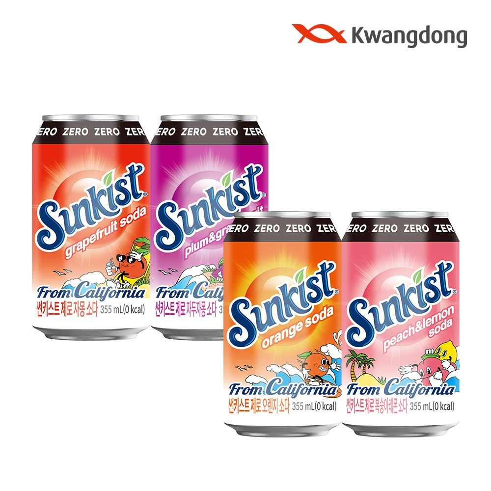 [롯데온] 썬키스트 제로 소다 355ml 24+24개 (21,110원/무...