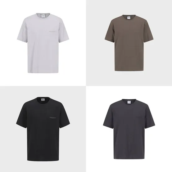 25SS 남성 액티브 라운드 루즈핏 그래픽 티셔츠 4종택1 ADF2TR1703