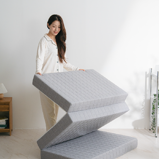 [베드리움] 허리가 단단한 바디서포트 3단 접이식 매트리스 15CM (Q)