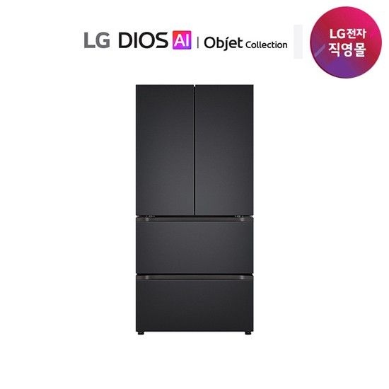 LG 디오스 AI 오브제 김치톡톡 4도어 1등급 491L 김치냉장고 Z490MMMF11