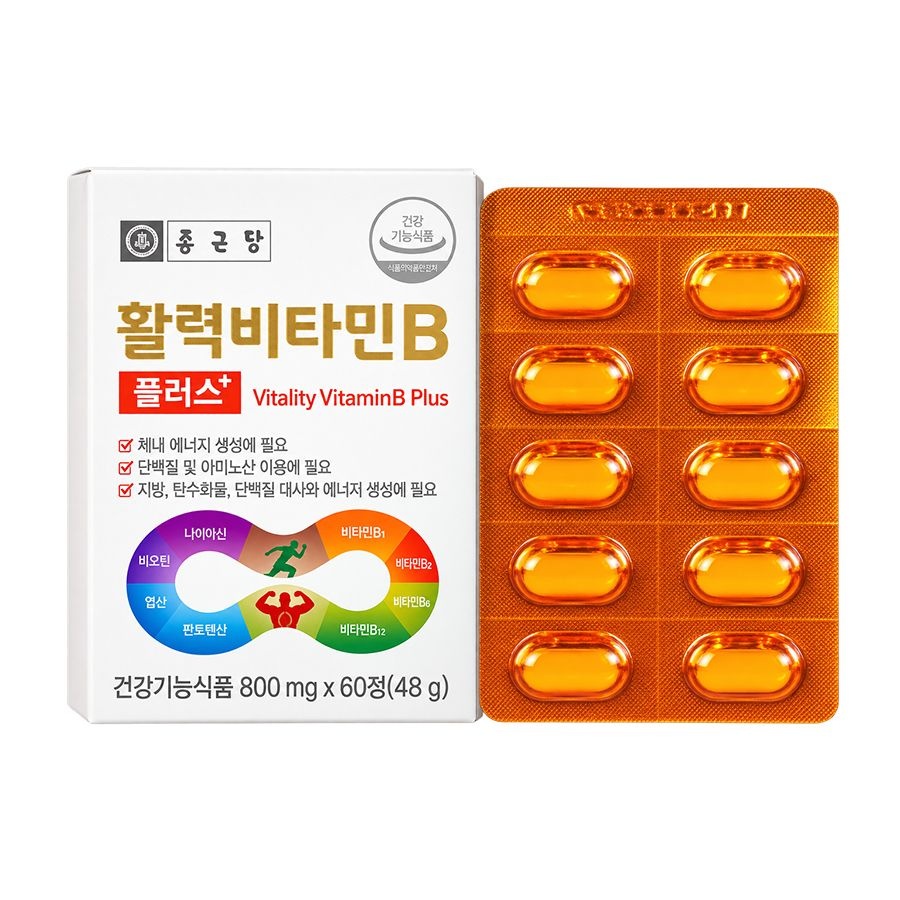 종근당건강 활력비타민B 플러스 60정 1박스