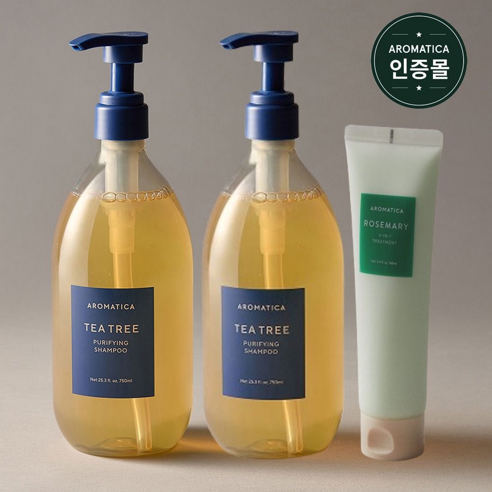 아로마티카 (현대Hmall) 아로마티카 티트리 퓨리파잉 샴푸 750ml 2개+로즈마리 트리트먼트 160ml