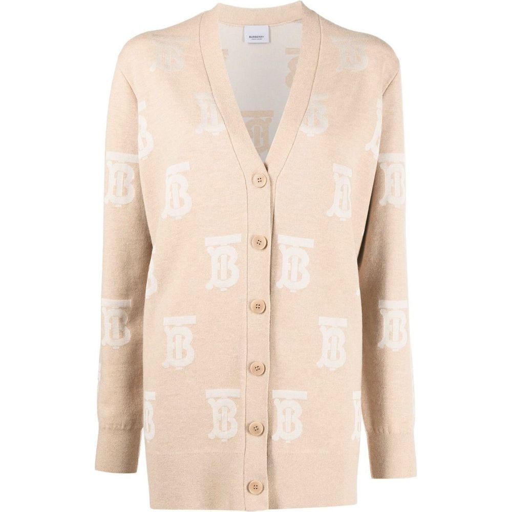 버버리 22FW SALENA TB 로고 가디건 라이트카멜 8052407