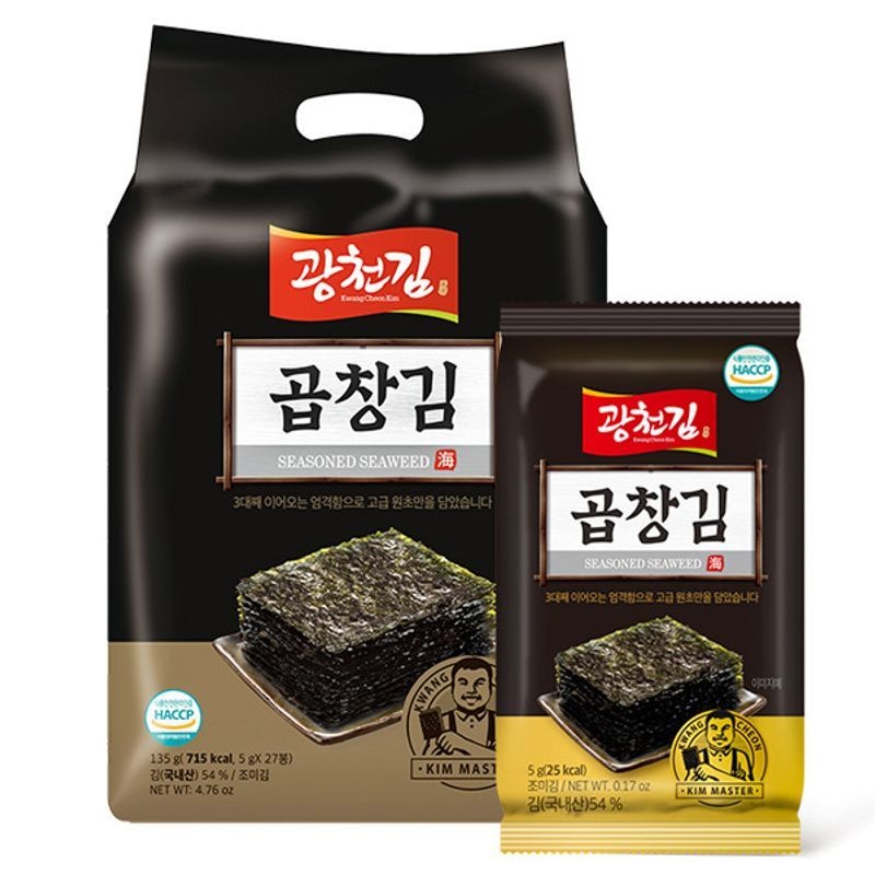 광천김 곱창김 도시락김 5g x 27봉 선물세트/비닐포장 구운김 조미김