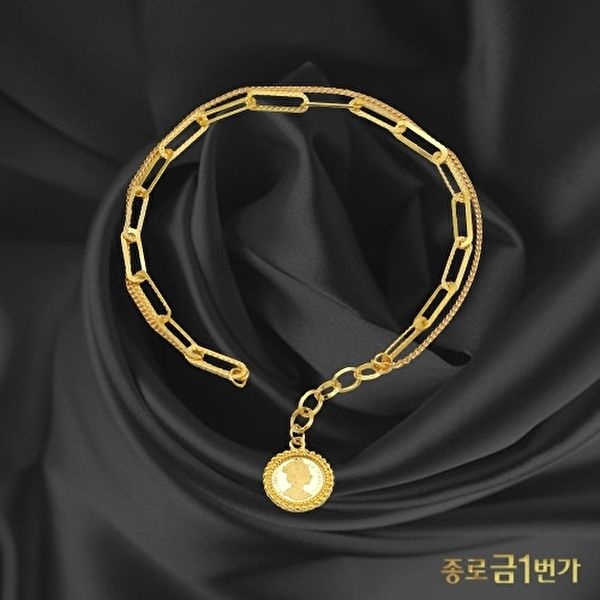 [종로금1번가]여자 순금 팔찌 엘리자베스 레이어드  37.5g
