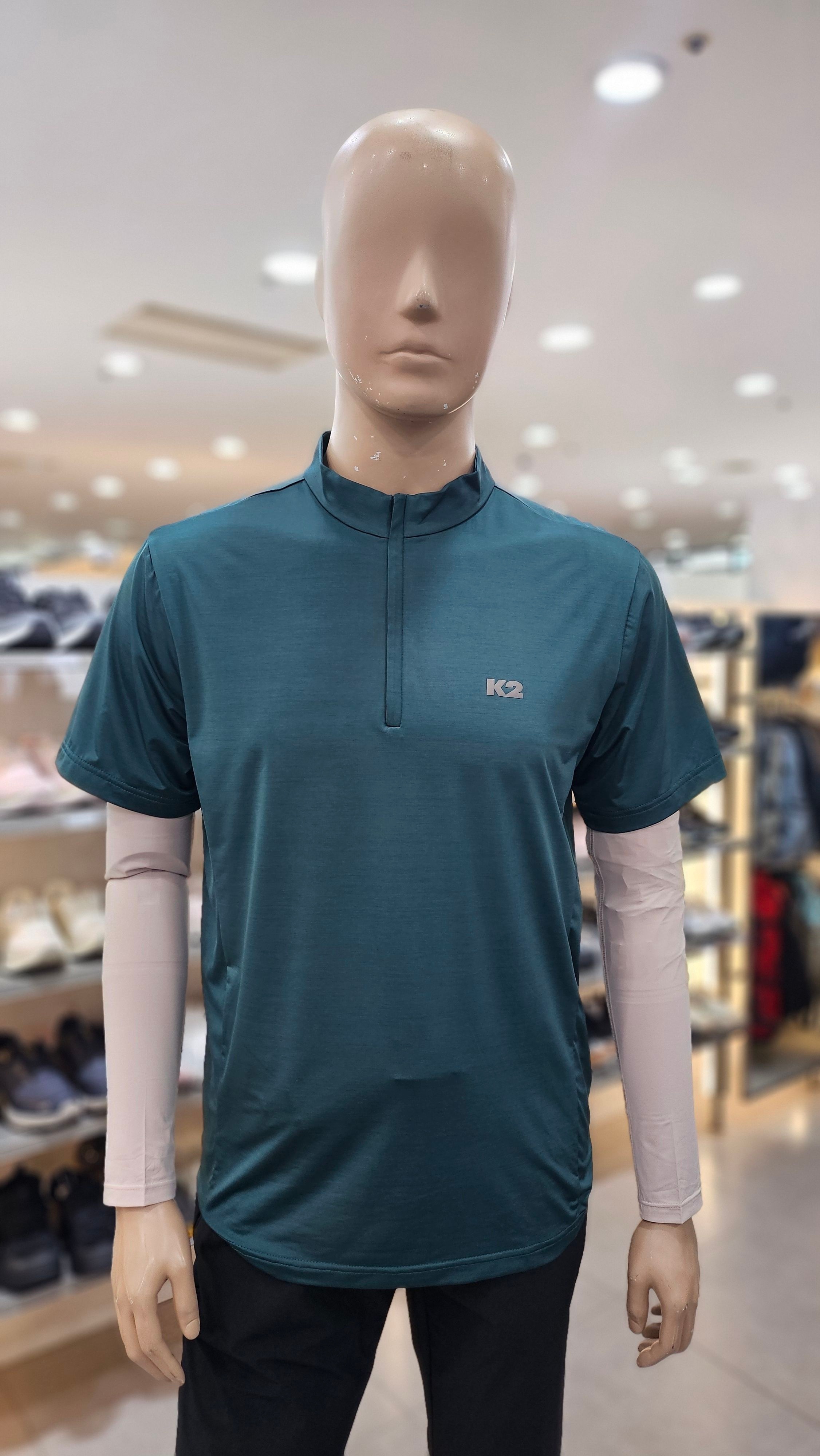 K2 남자 여름 쿨 티셔츠 아이스 반팔 짚업 KMM26294 BXTG 등산의류 585701