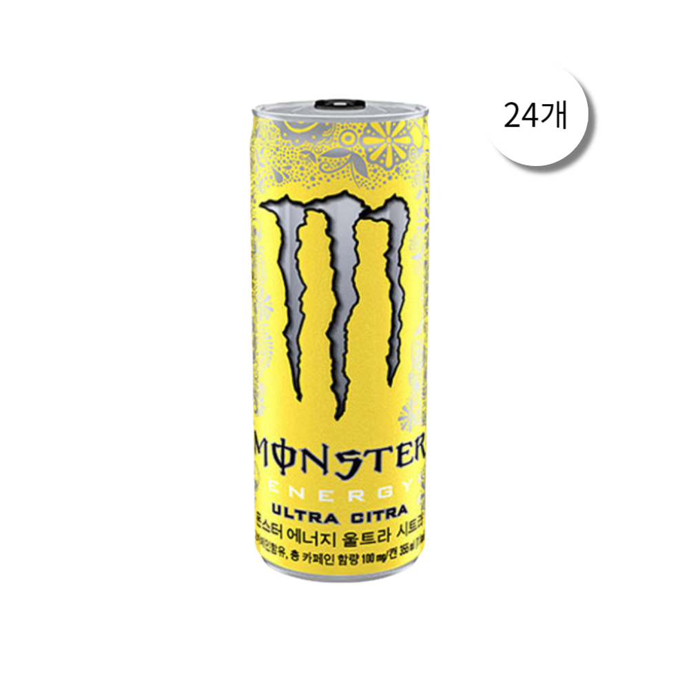코카콜라음료 몬스터 에너지 울트라 시트라 옐로우 355ml x 24개