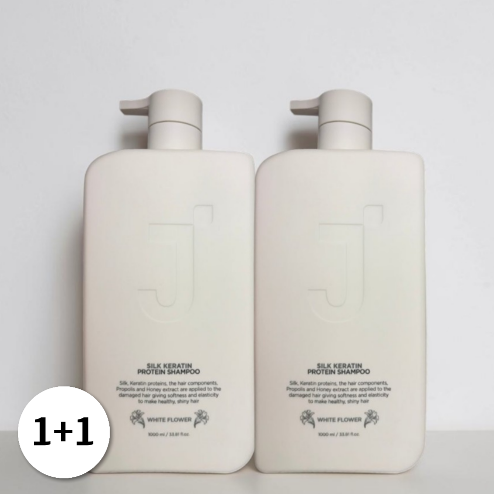 제이숲 [1+1] 제이숲 실크 케라틴 단백질 샴푸 화이트플라워 1000ml 2개