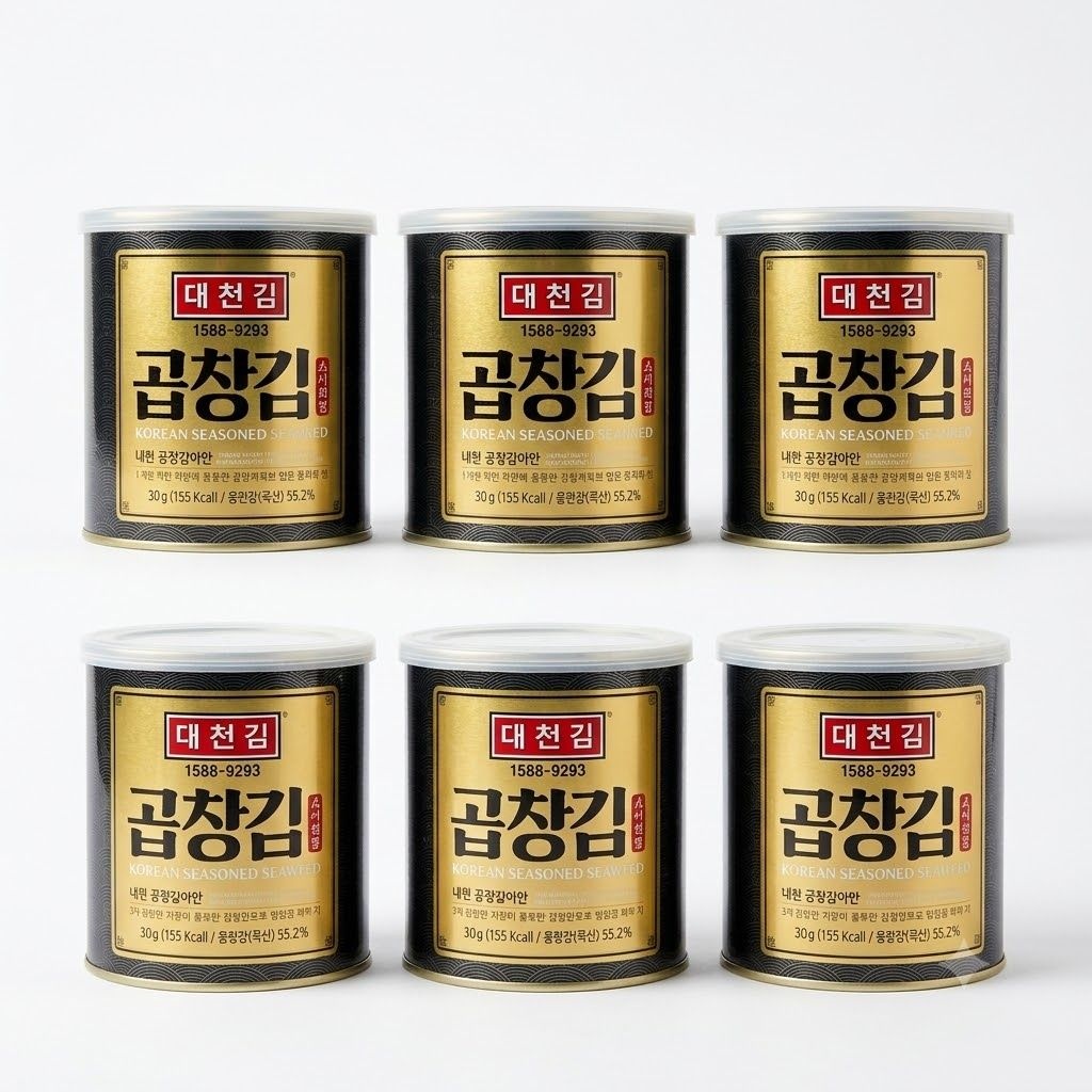 [오늘출발] 대천김 곱창김 캔김 30g 6캔