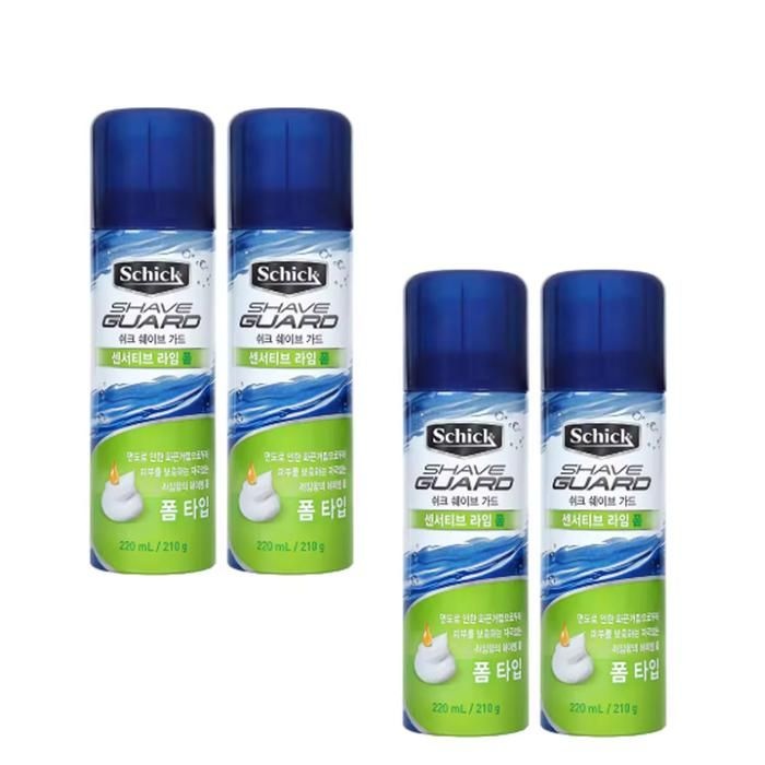 쉬크 쉐이브가드 센서티브라임폼 220ml X 4개